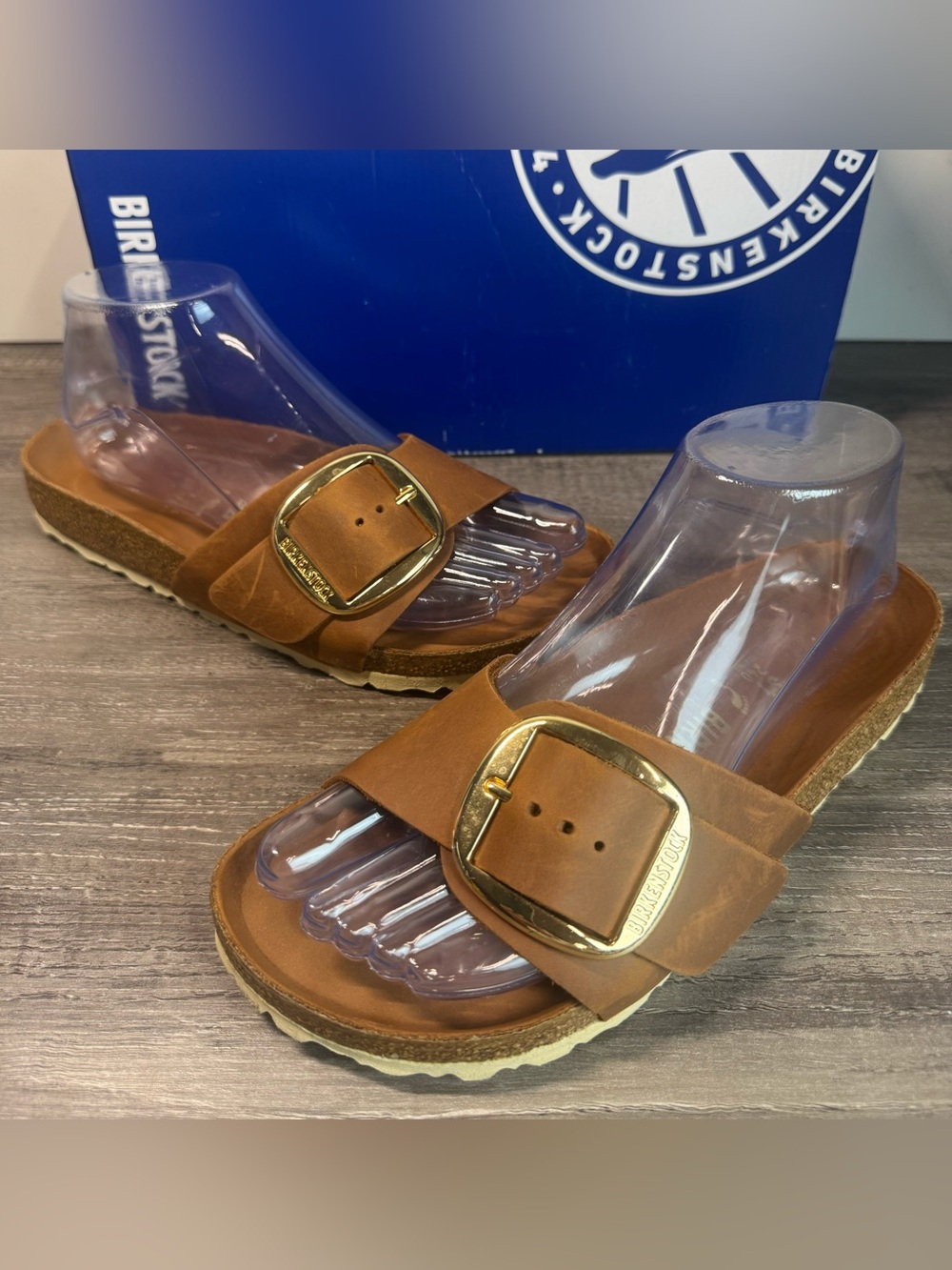 Birkenstock Madrid Big Buckle Antique Cognac Oiled Leather 37/US6.5-7 $155 - Picture 7 of 11